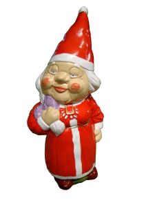 Mrs Claus Garden Gnome