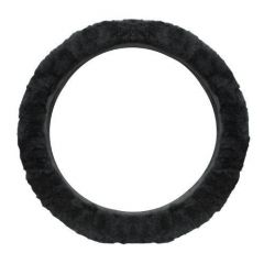 black steering wheel cover