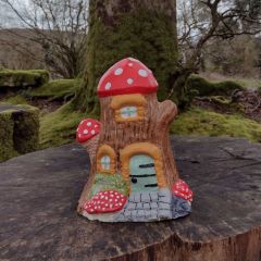 Garden Fairy House ~ Tree Trunk Lodge